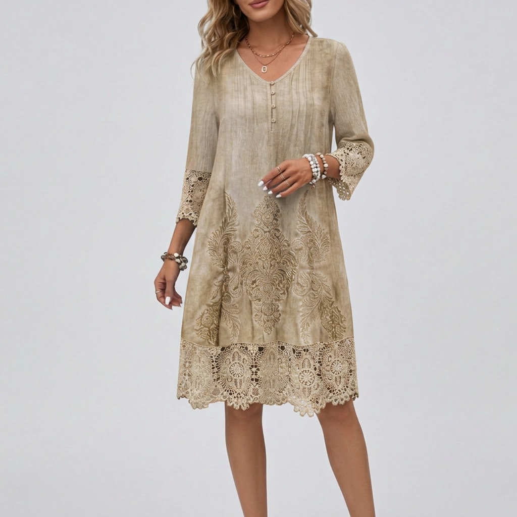 Lucia - Elegant Embroidered Dress