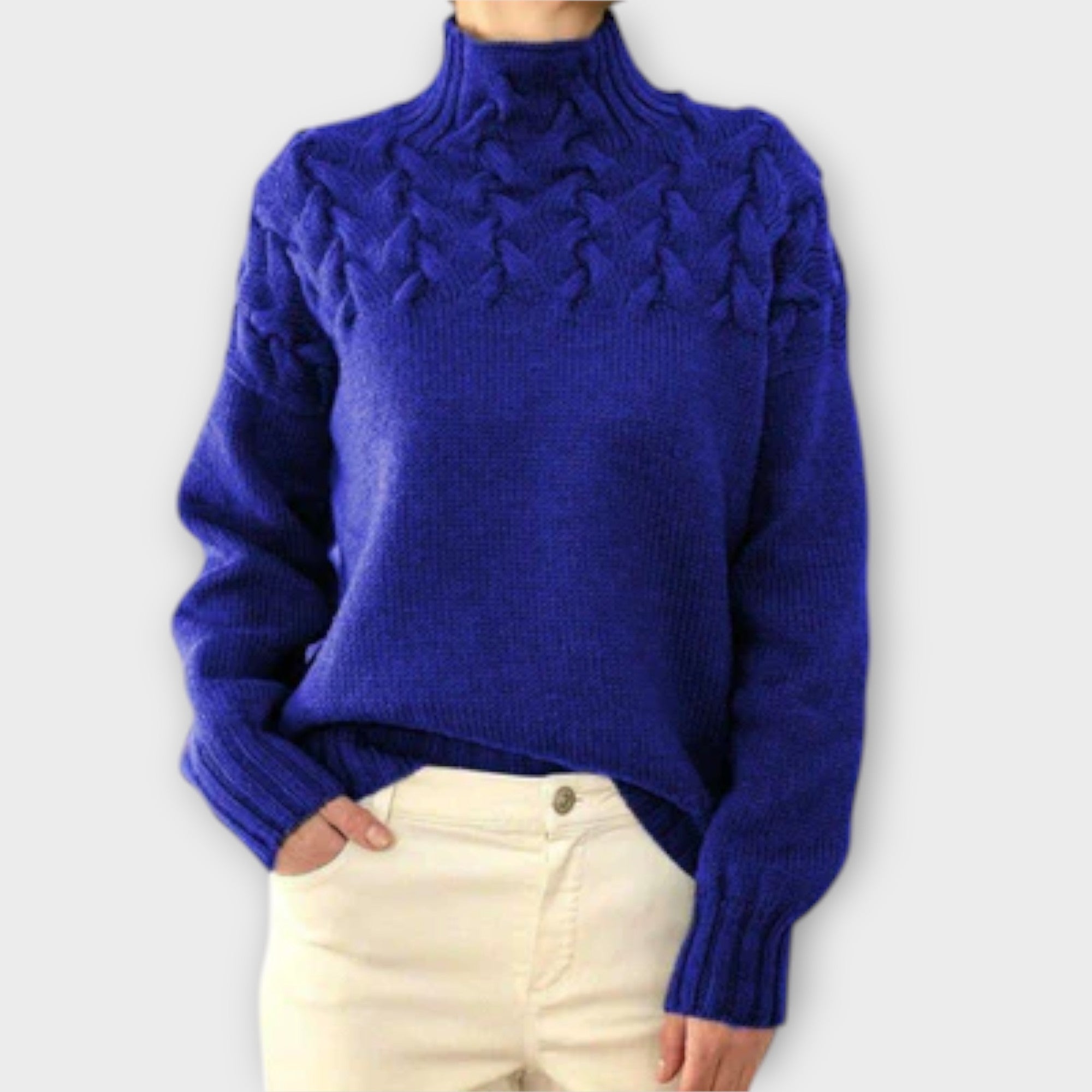 Eva - Women's Sweater with Knitting Details