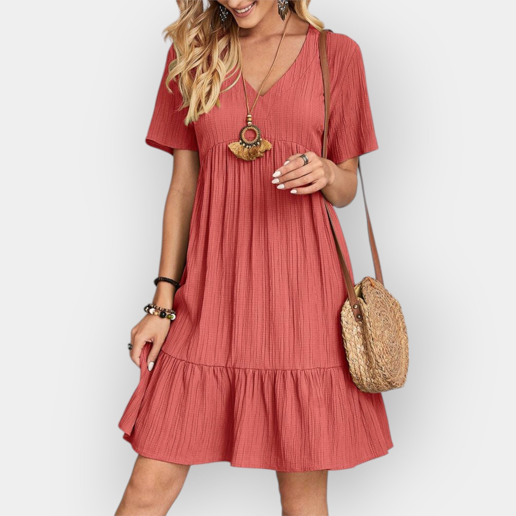 Rochie midi cu decolteu în V