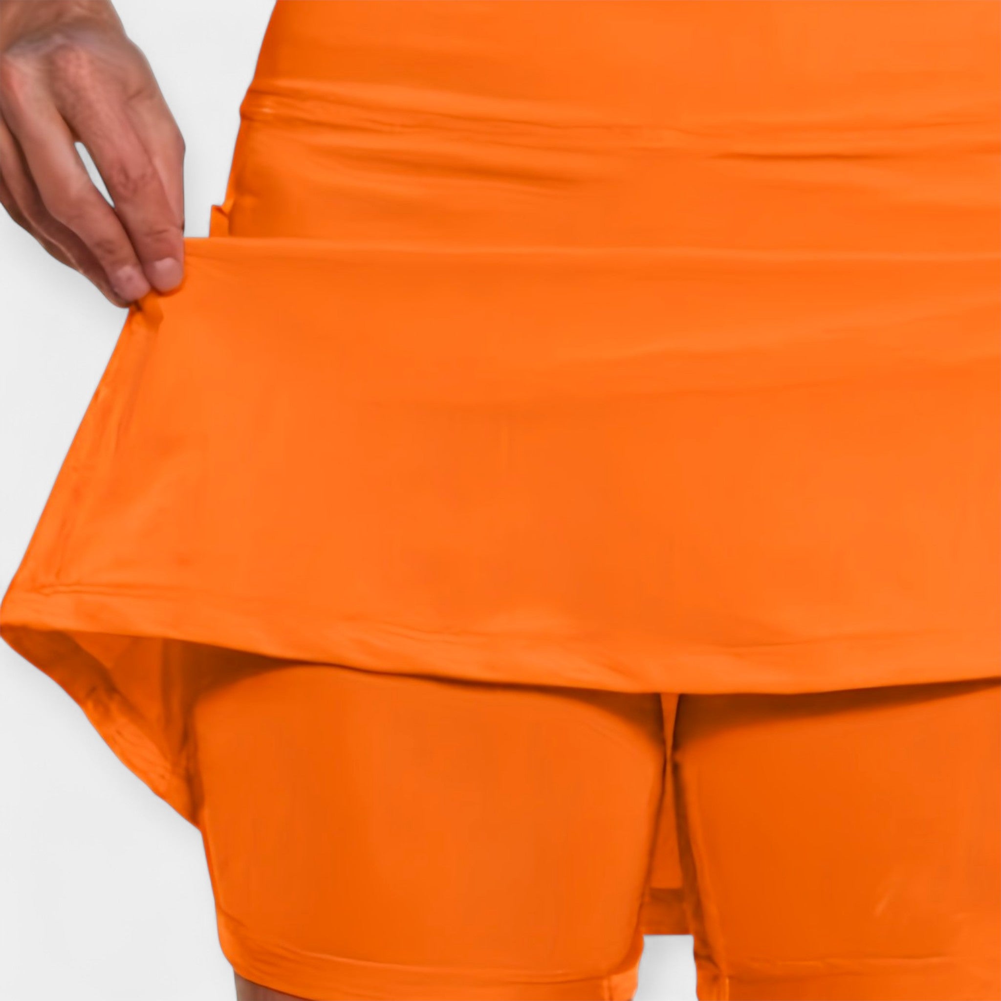 Pantaloni Scurți cu Talie Înaltă, cu Fustă