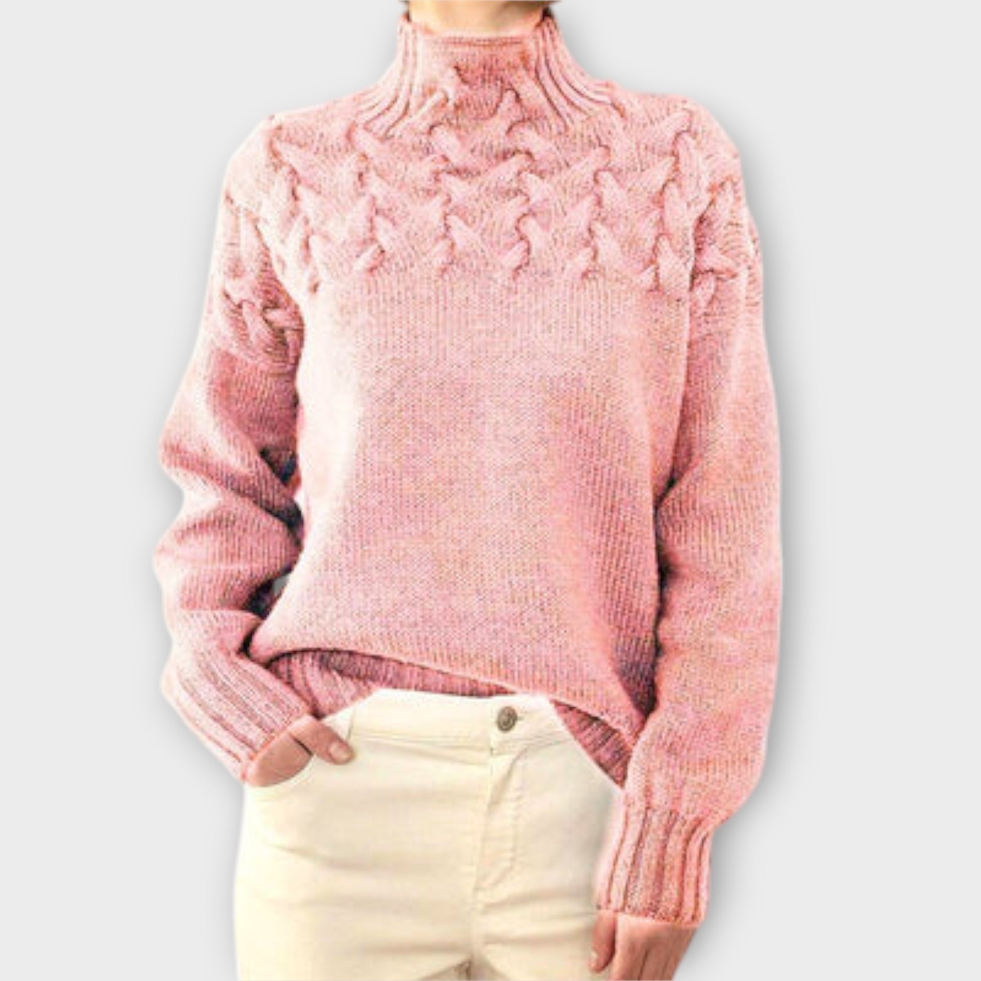 Eva - Women's Sweater with Knitting Details