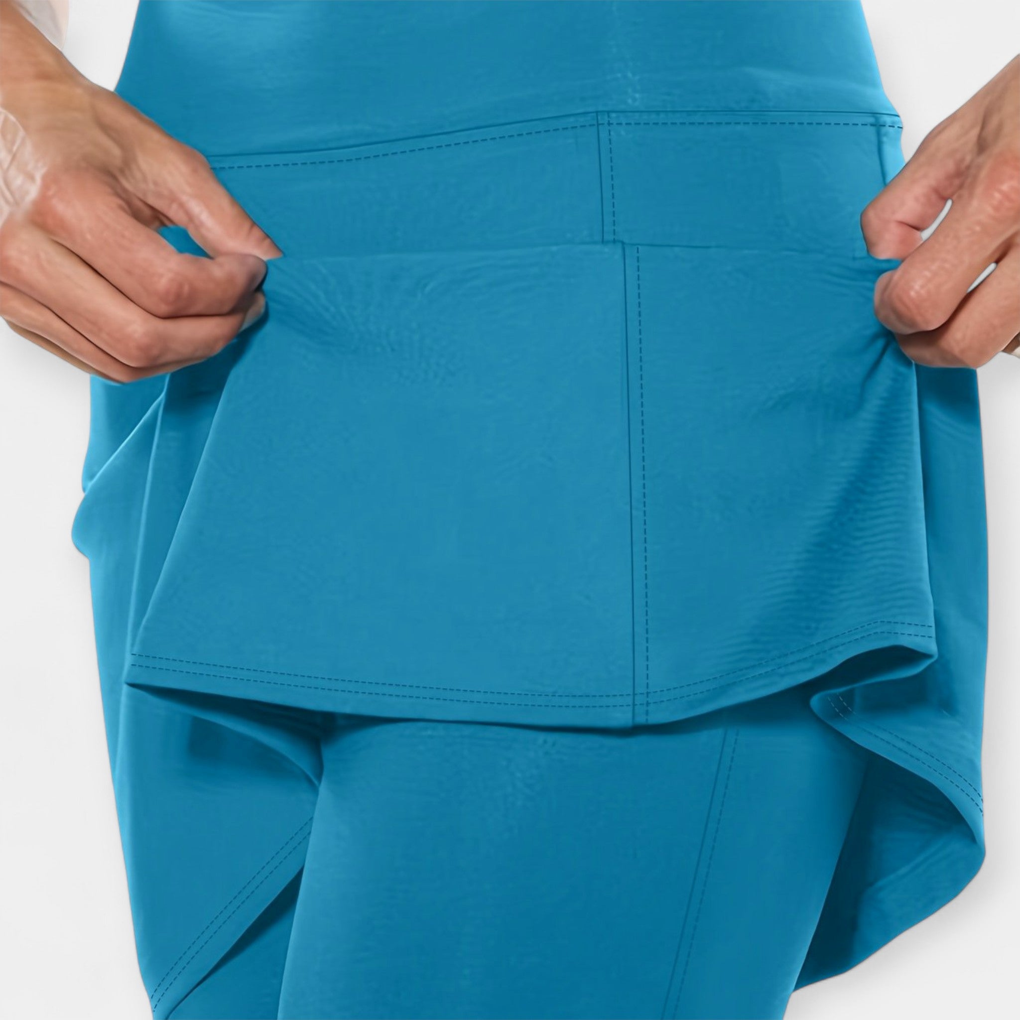 Pantaloni Scurți cu Talie Înaltă, cu Fustă