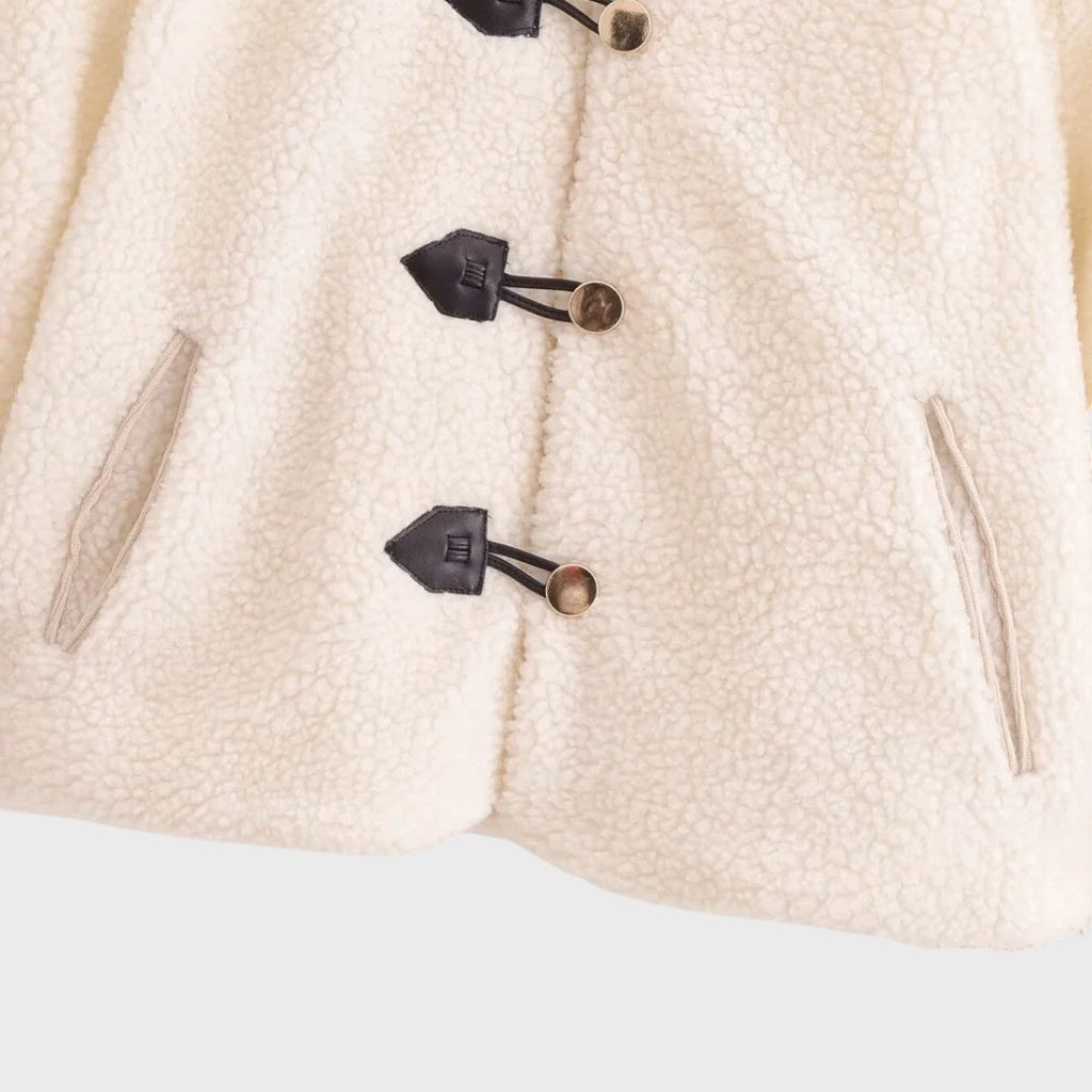 Gūnus | Women's Short Fleece Jacket with Buttons and Flap Pockets