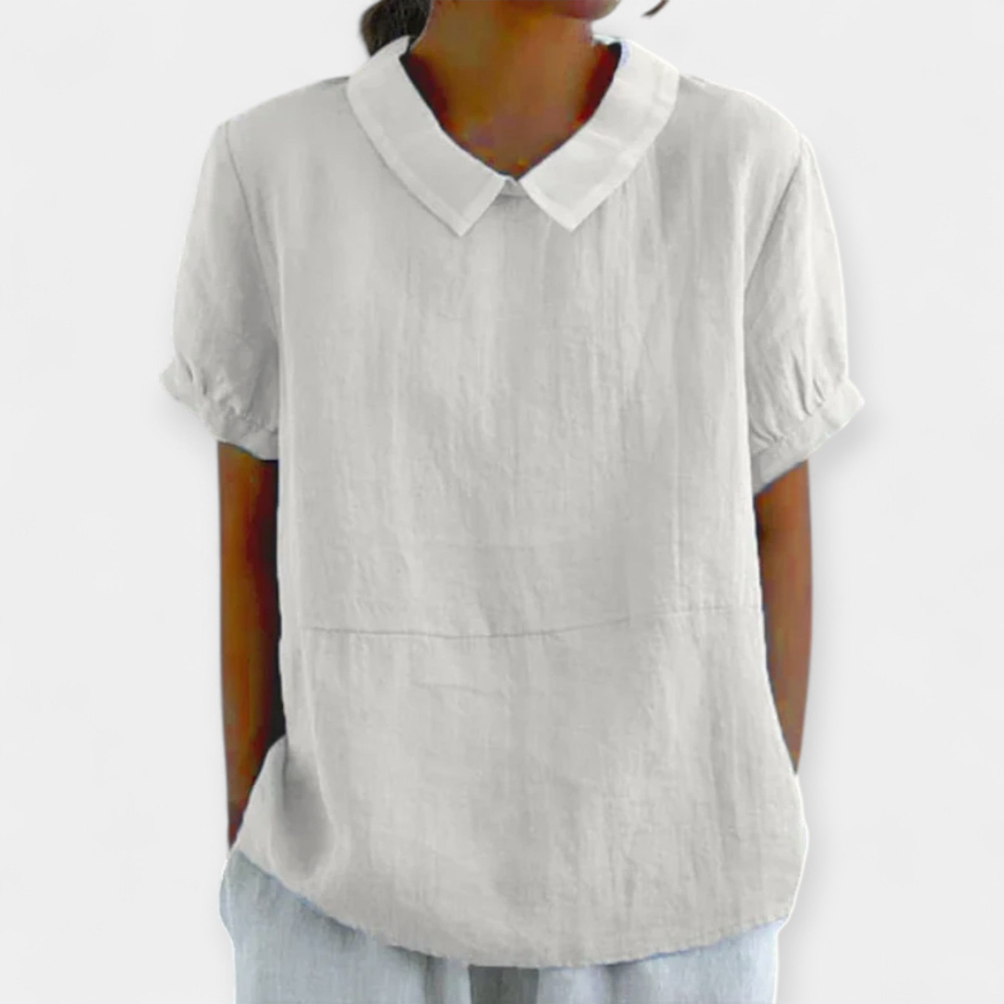 Cotton Shirt with Collar