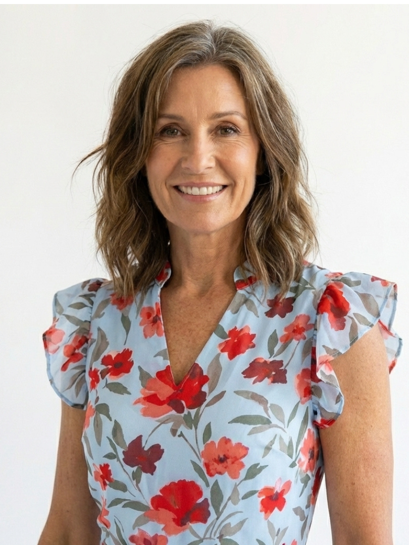 Lila | V-Neck Floral Midi Dress