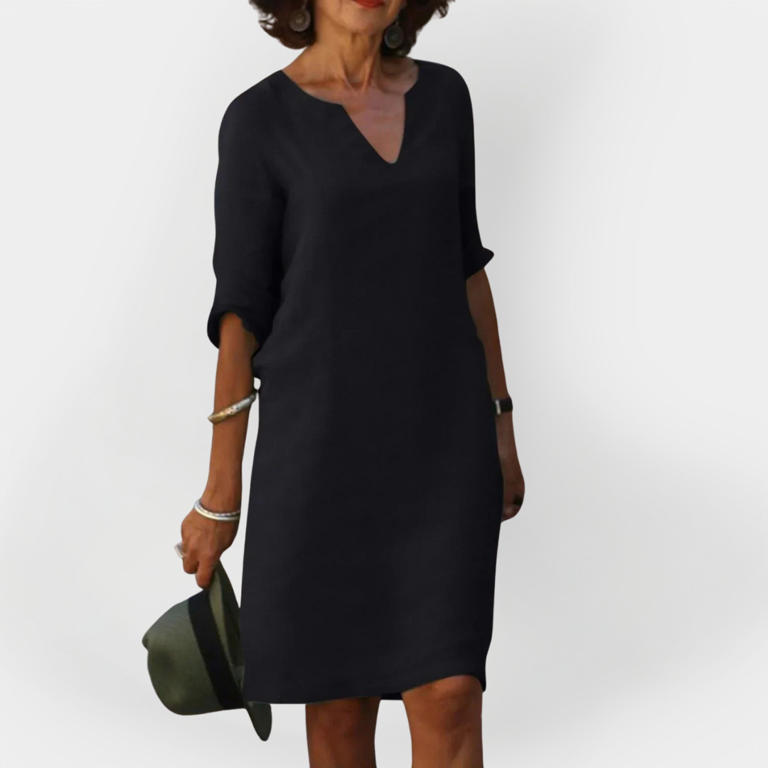 Daily Dress with V Neck