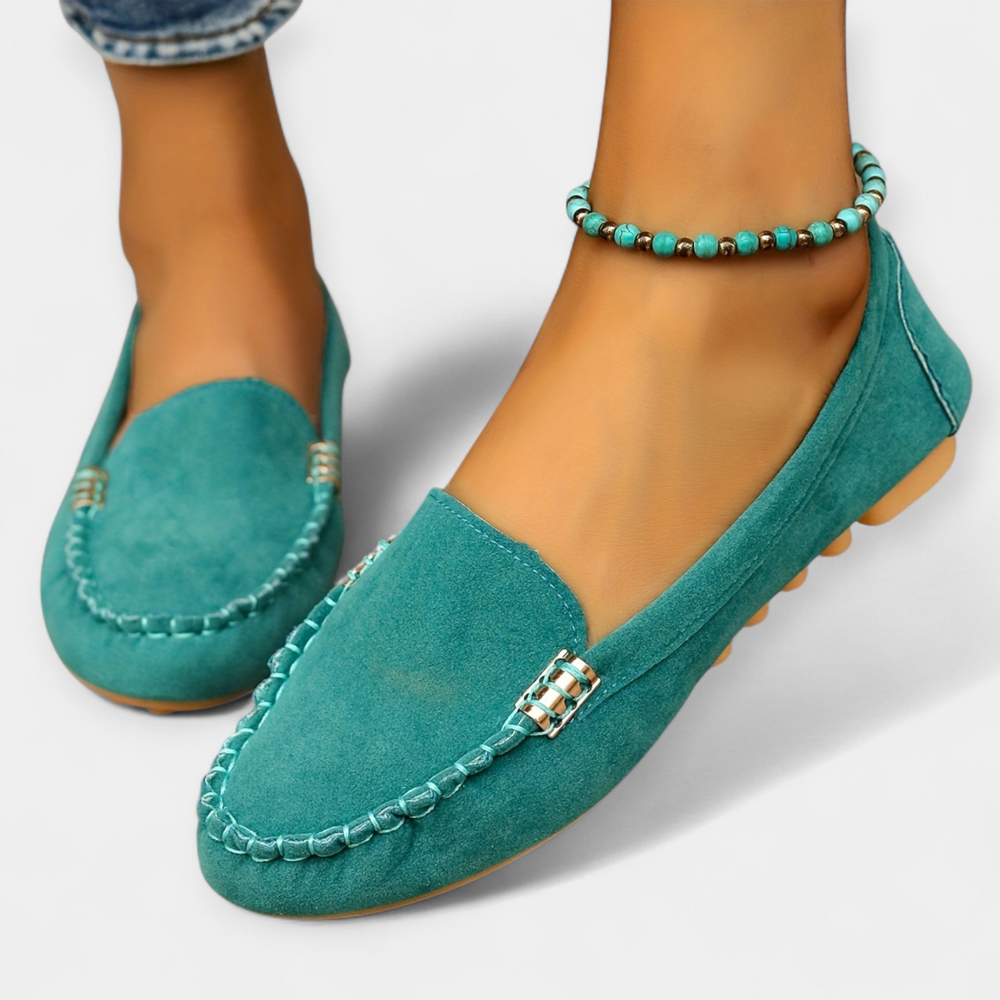 Loafers with Metal Accents