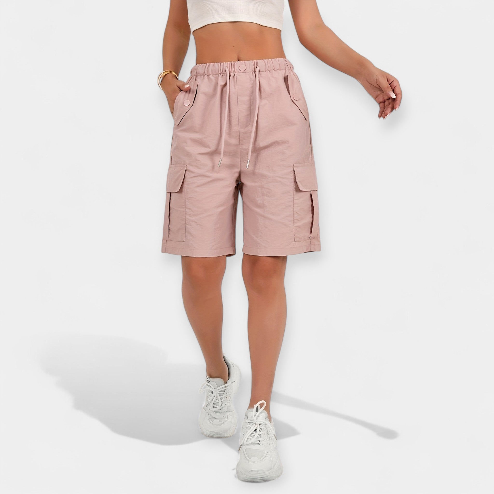 Pantaloni scurți cargo de vară pentru bărbați