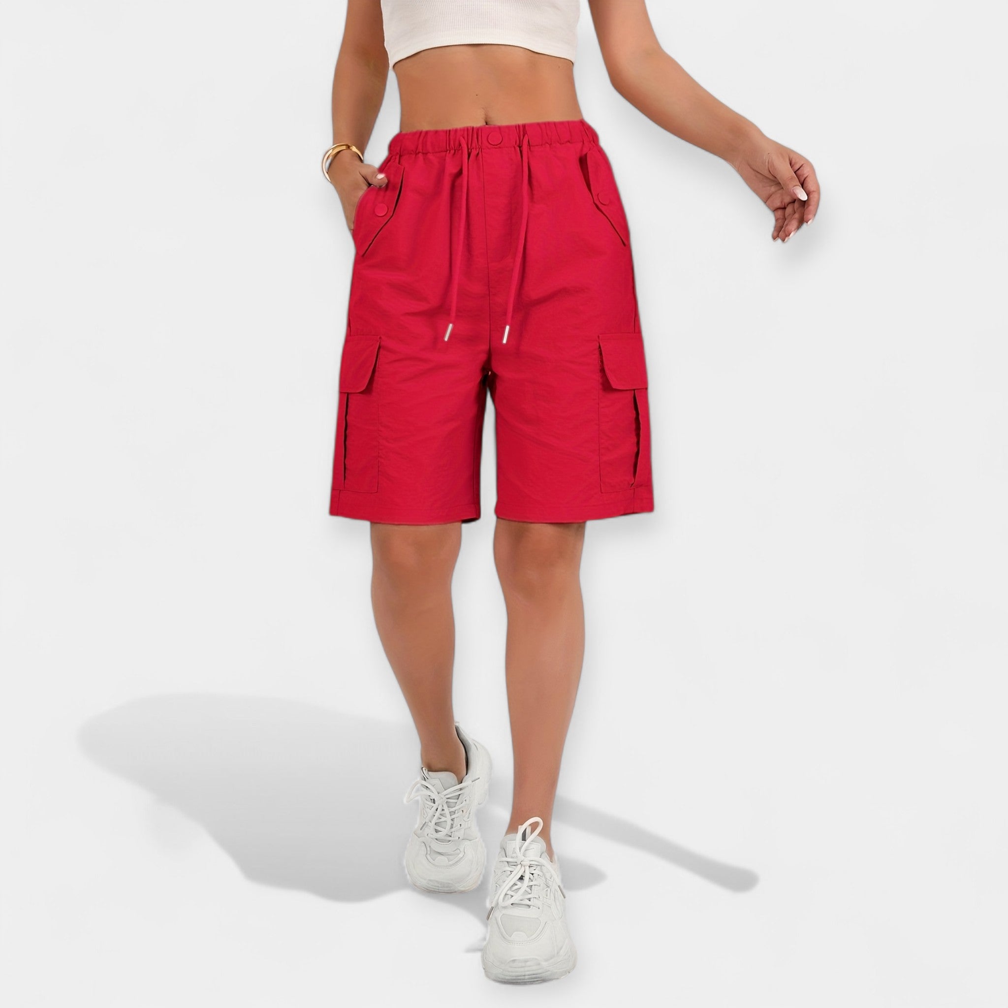 Pantaloni scurți cargo de vară pentru bărbați