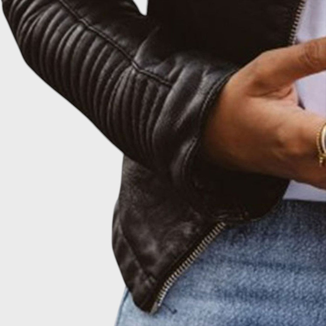 Neringa | Elegant Leather Jacket