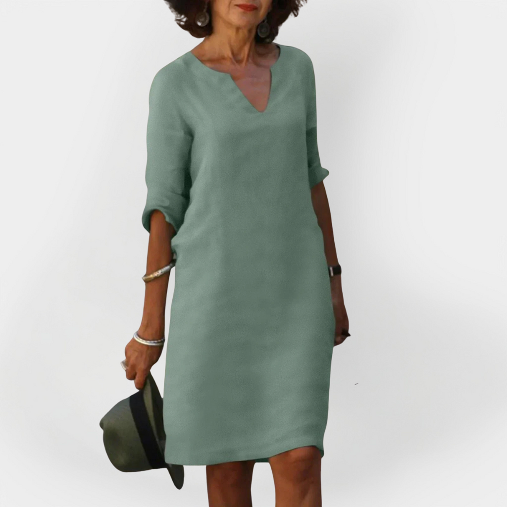 Daily Dress with V Neck