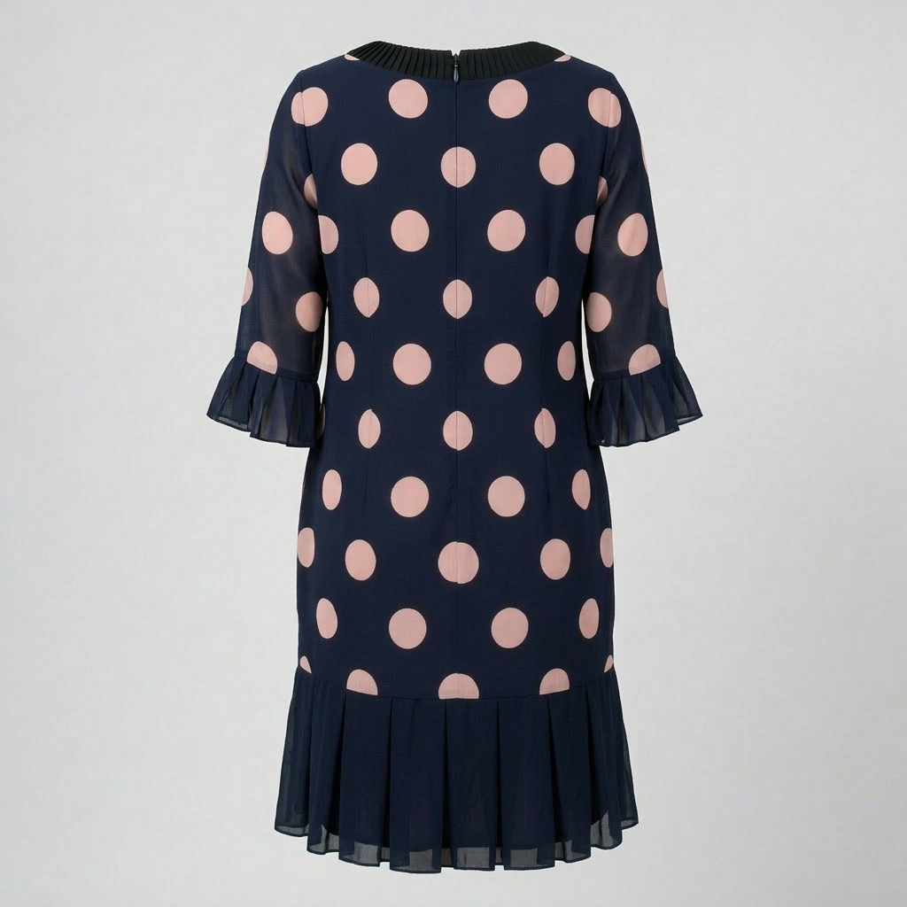 Victoria | Pleated Polka Dot Dress