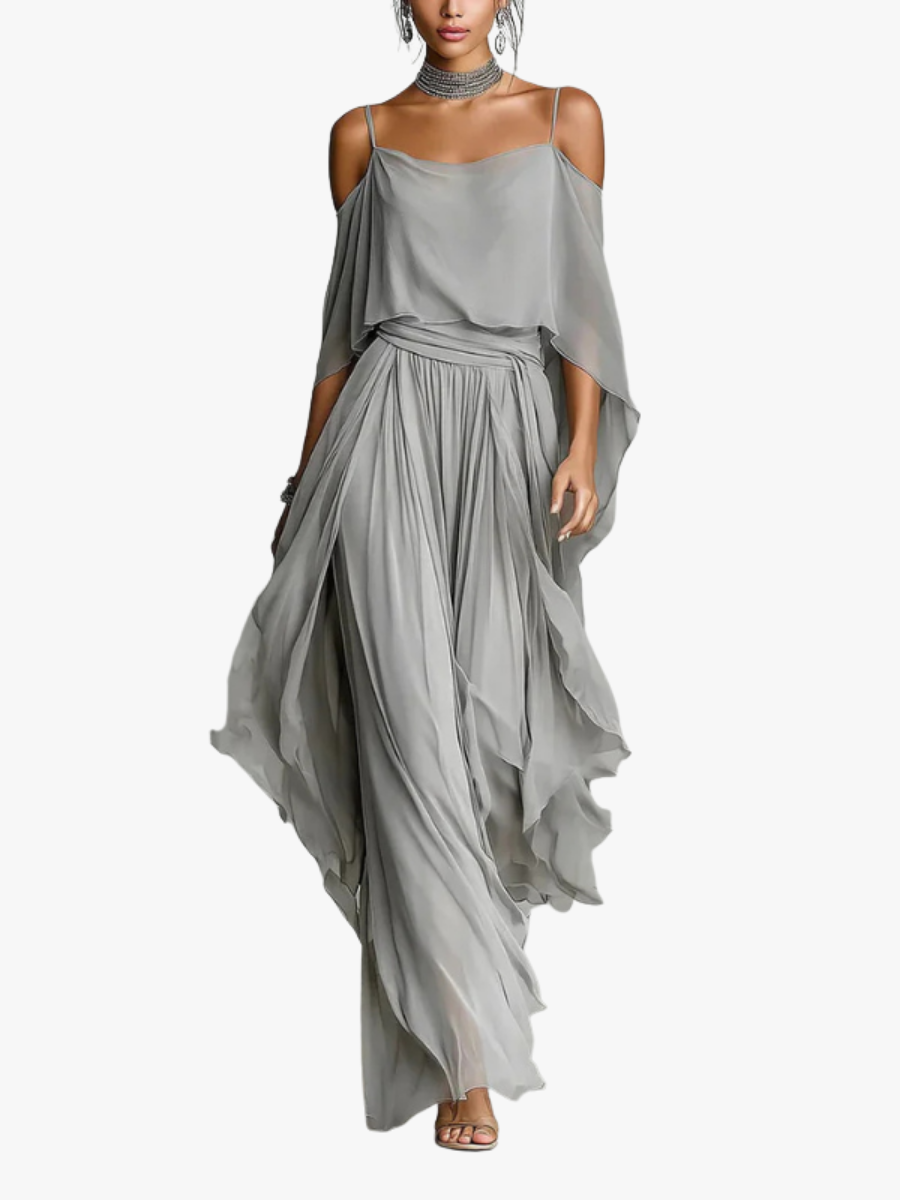 Iridessa - Airy Off-Shoulder Two-Piece Set