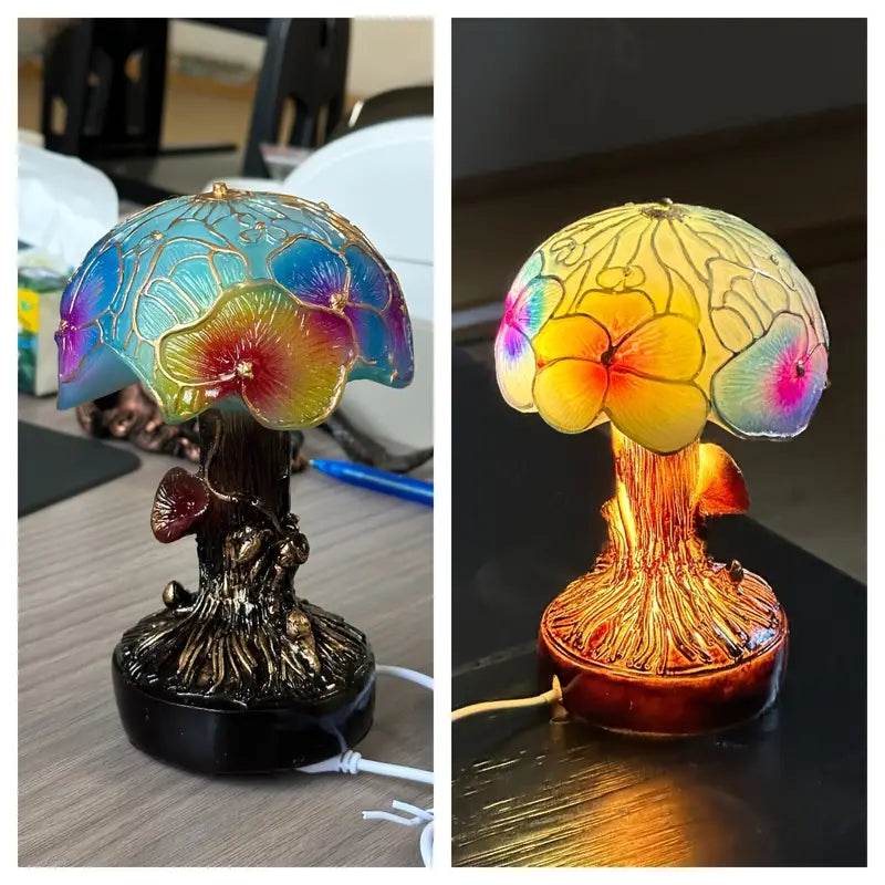 Lampa cu Flori de Ciupercă Boho Chic