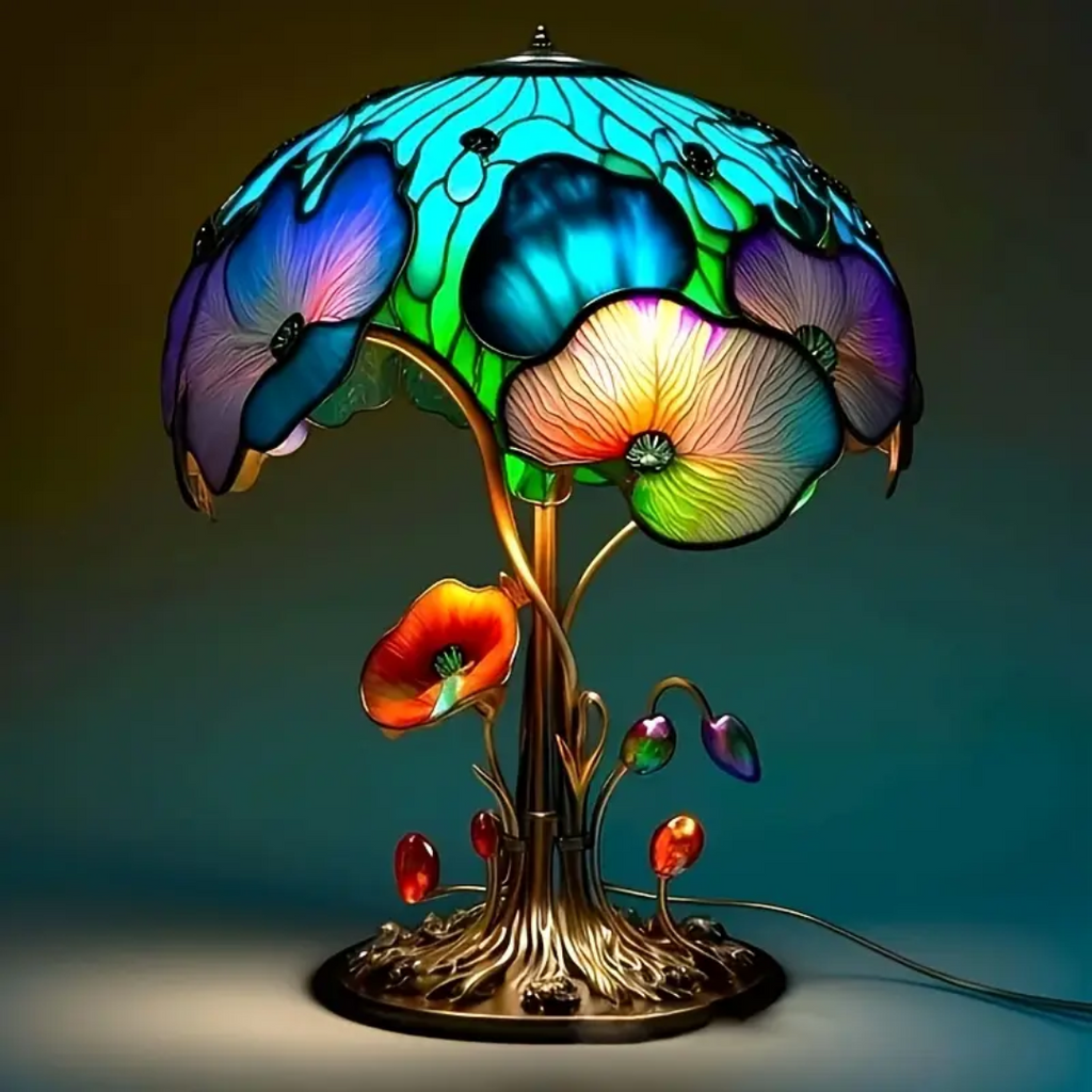 Lampa cu Flori de Ciupercă Boho Chic