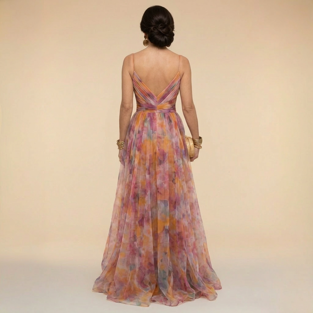 Giselle - Rochie lungă florală