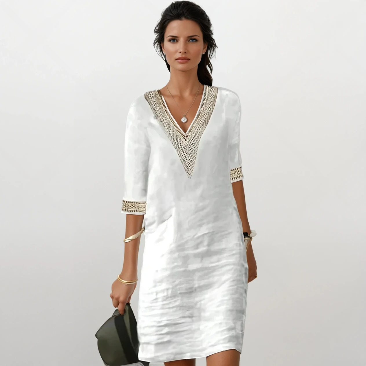 Mariana - Women's Cotton and Linen Dress