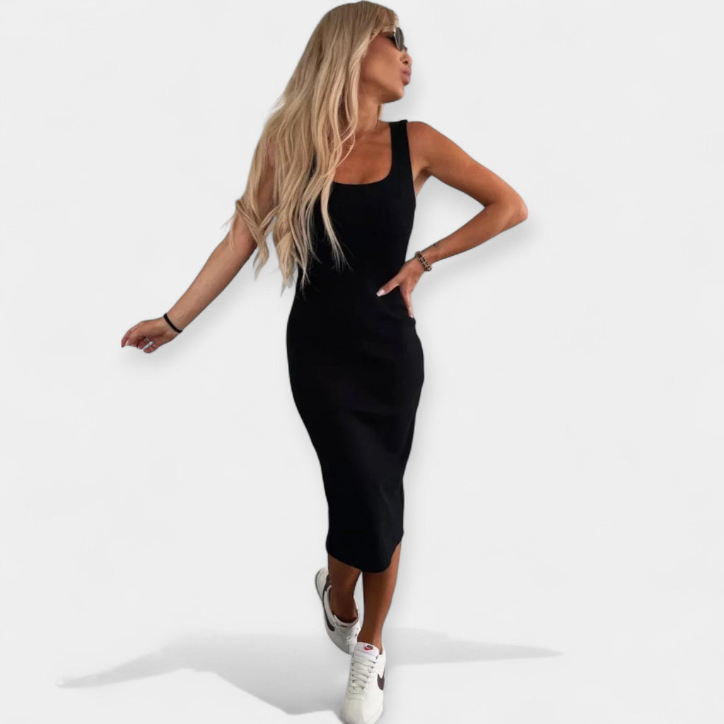 Midi Dress Set with Bomber Jacket