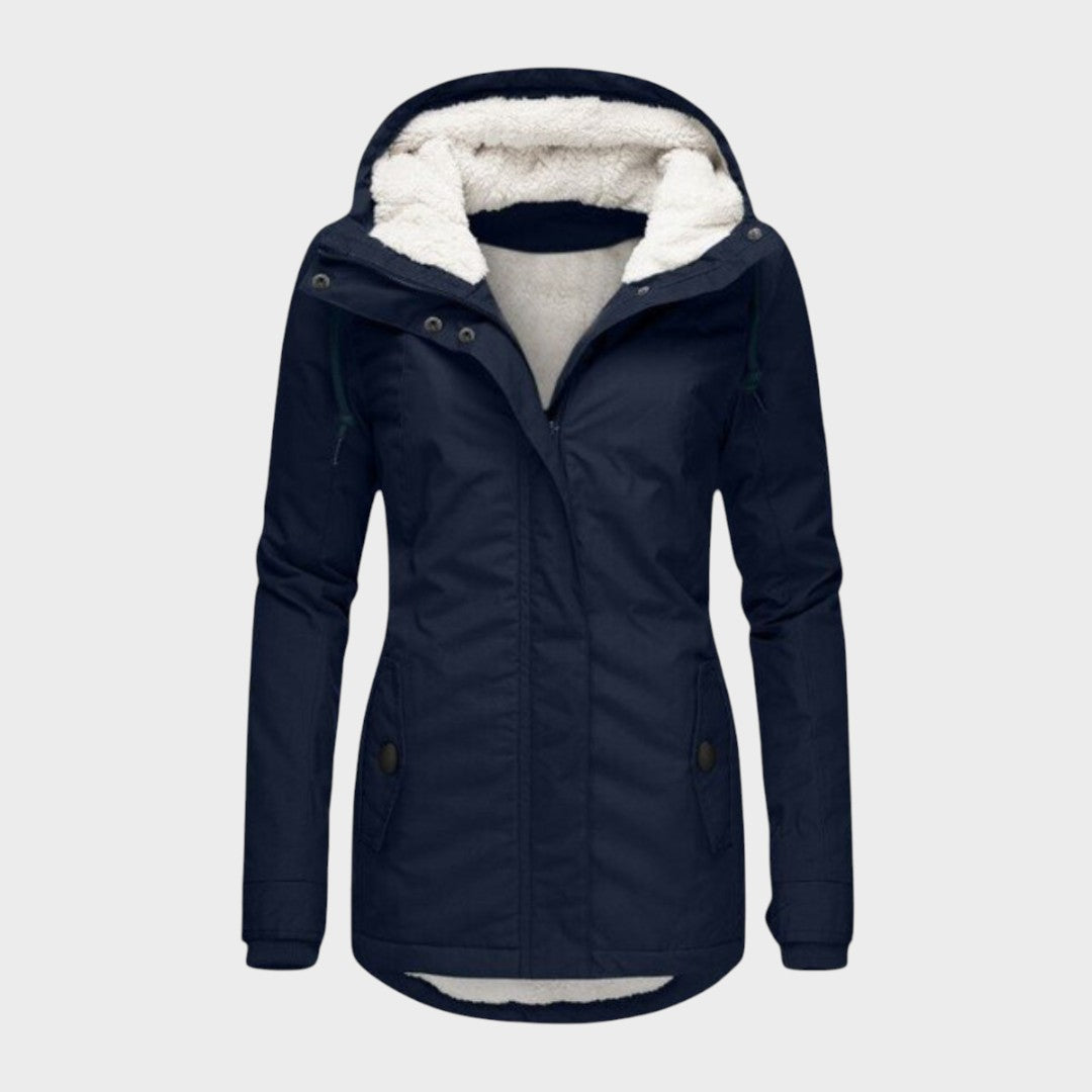 Malvina - Quilted Cotton Coat with Hood