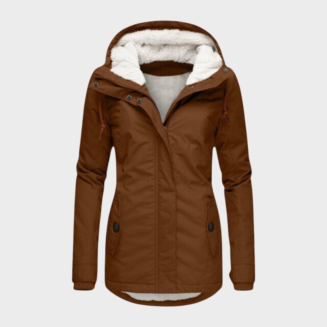 Malvina - Quilted Cotton Coat with Hood