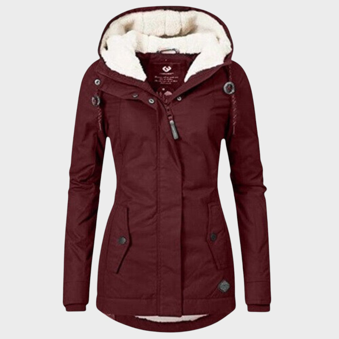 Malvina - Quilted Cotton Coat with Hood