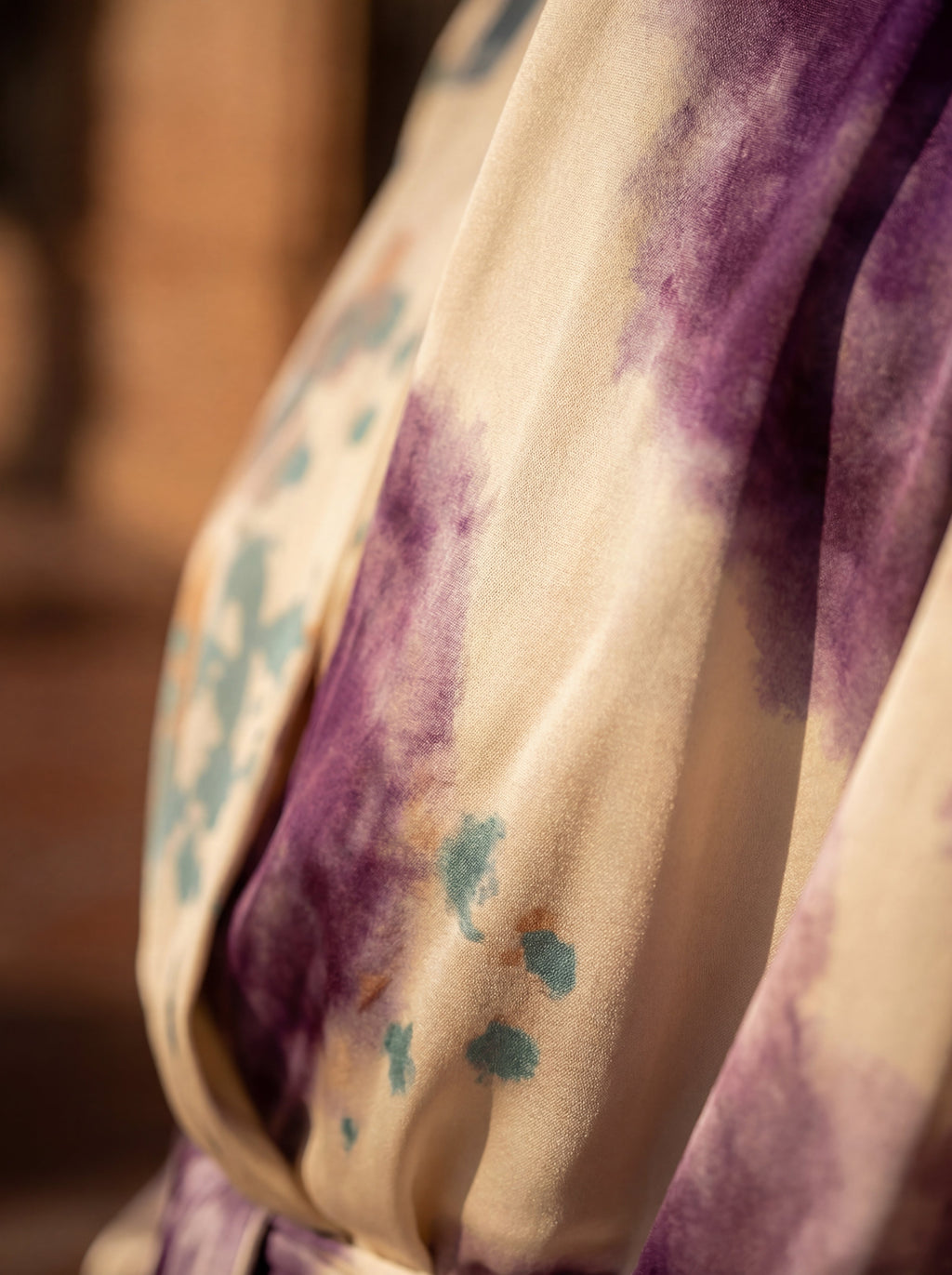 Valeria – Luxury Dress with Watercolor Pattern