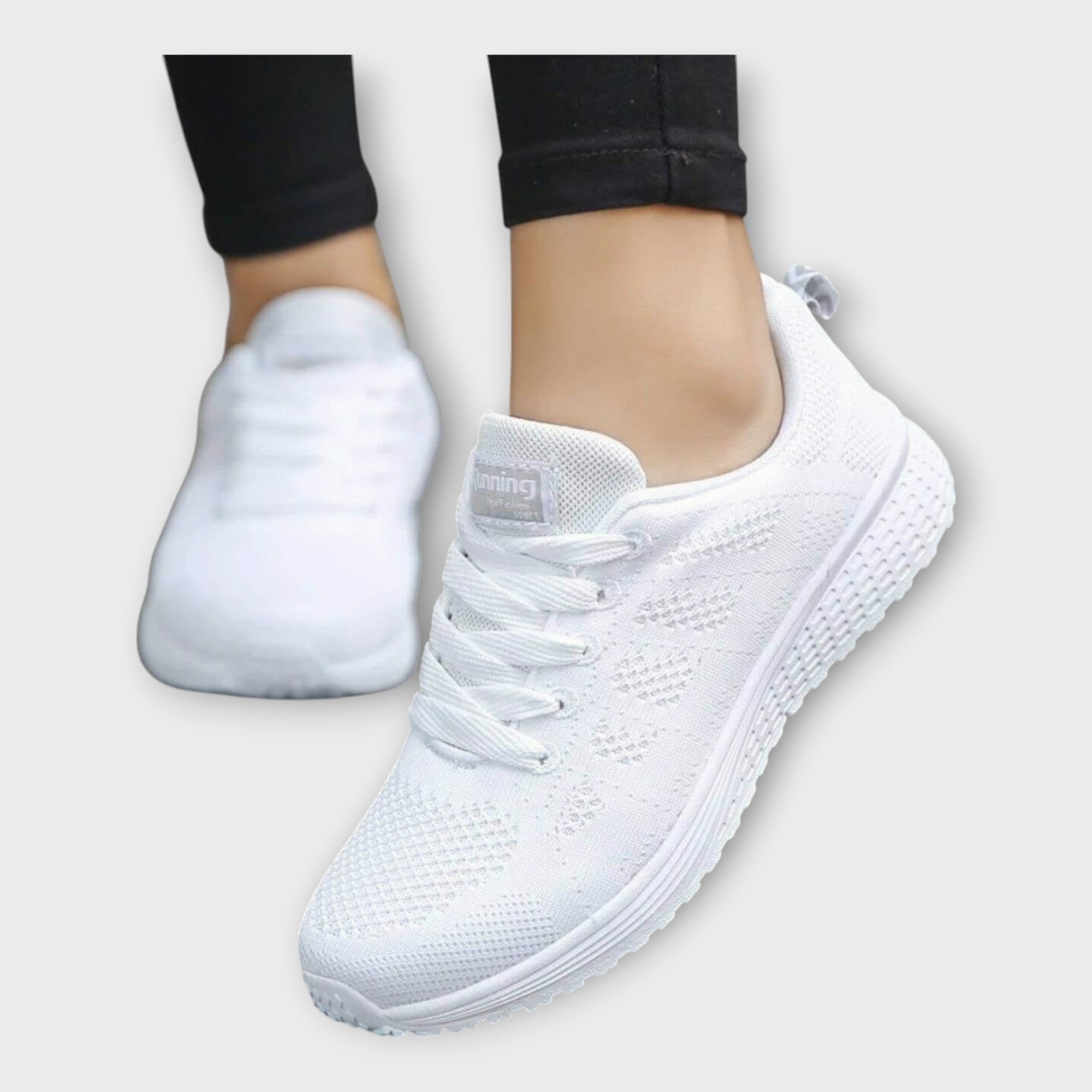 Sports Shoes with Knitted Upper and Non-Slip Sole