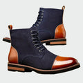 Álvaro | Elegant Leather Oxford Ankle Boots for Men