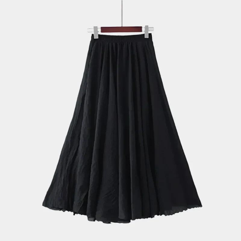 Fustă elegantă cu talie înaltă