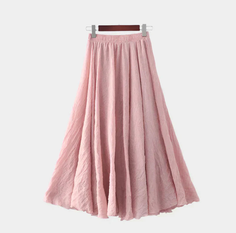 Fustă elegantă cu talie înaltă