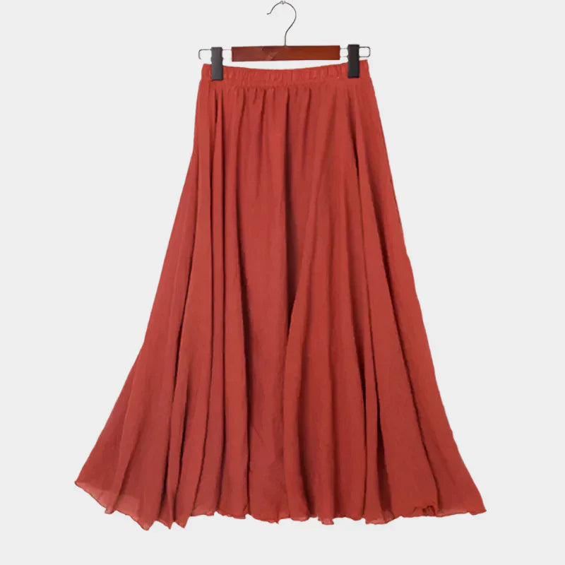 Fustă elegantă cu talie înaltă