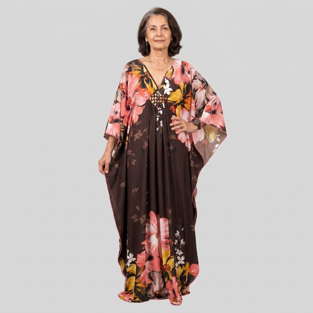 Yasmine – Floral Kaftan Maxi Dress