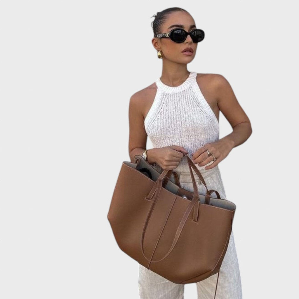 Happiness | Women's Leather Tote Bag