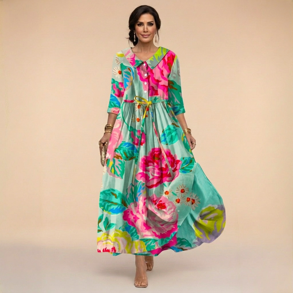 Rochie florală boemă