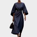 Chicago Minimalist Dress with Belt and Wide Sleeves