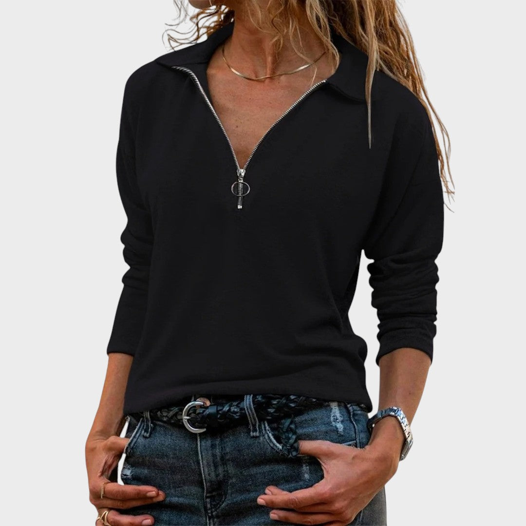 Monika - Women's Half-Zip Sweaters