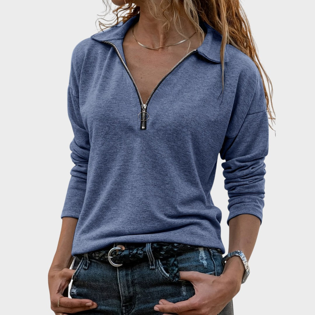 Monika - Women's Half-Zip Sweaters