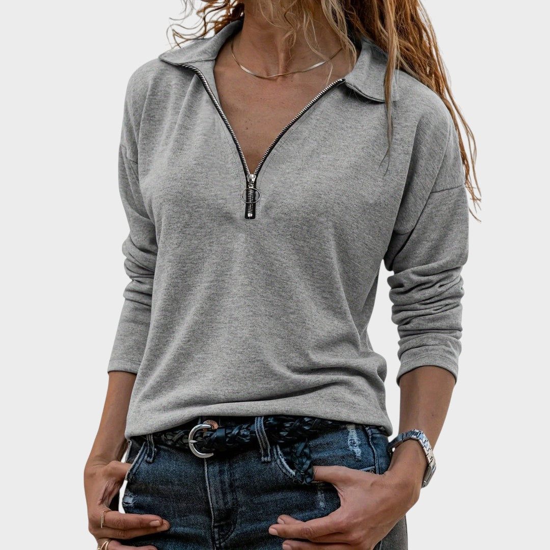 Monika - Women's Half-Zip Sweaters