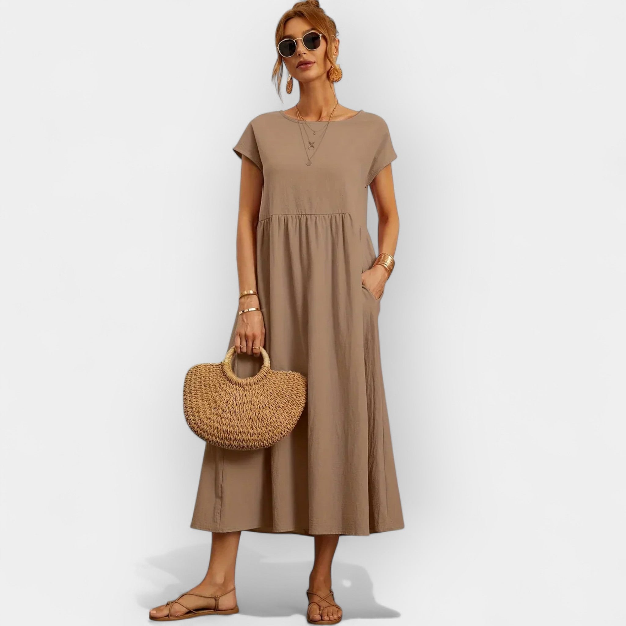Easy Cotton Dress with Pockets