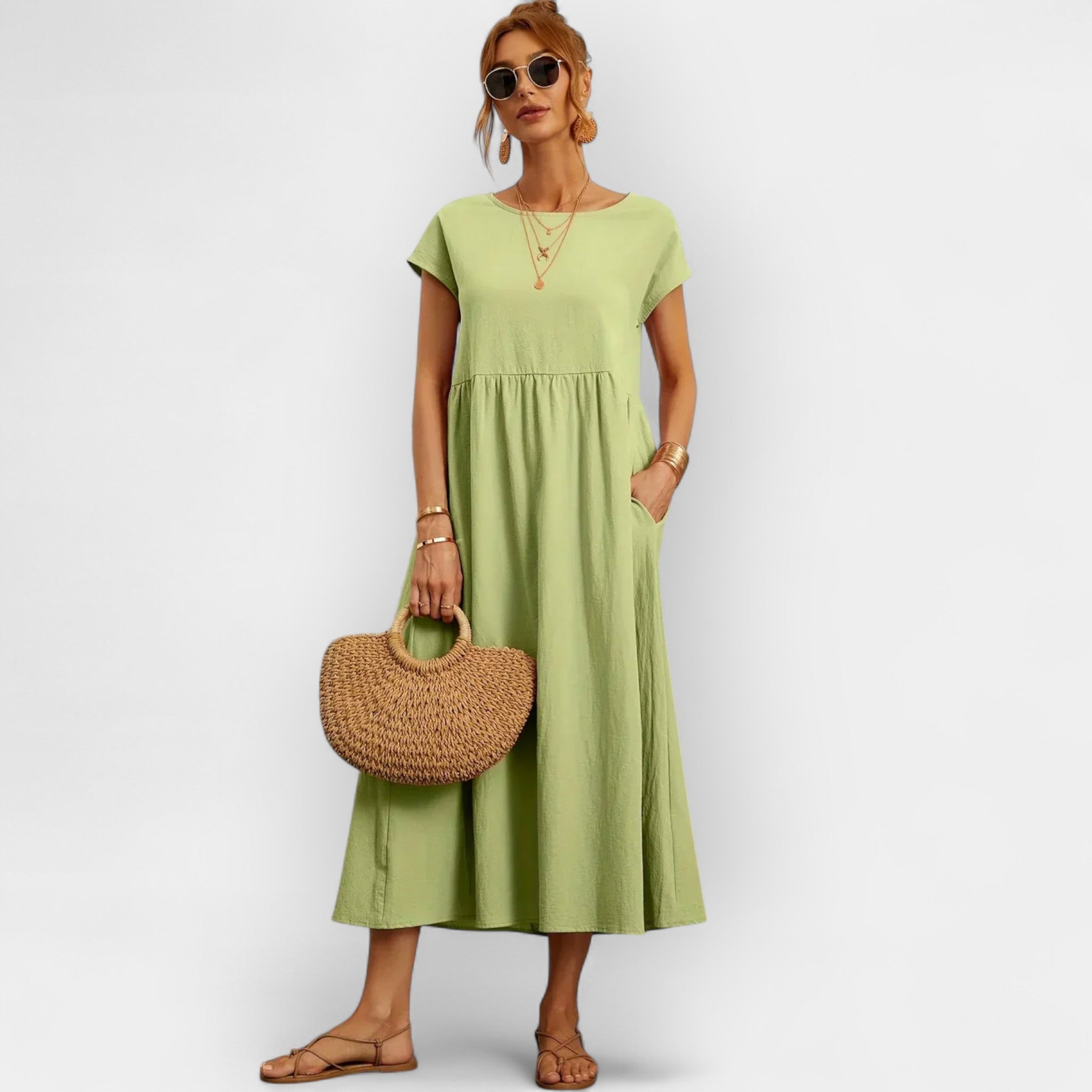Easy Cotton Dress with Pockets