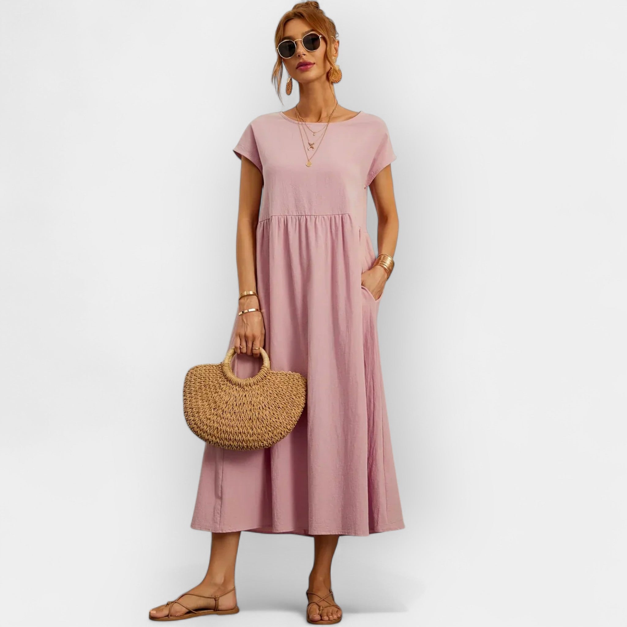 Easy Cotton Dress with Pockets