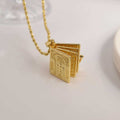 "Holy Bible" Pendant Necklace in Stainless Steel