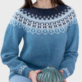 Soft Sweater with Collar and Pattern