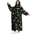HugWear™ | Dino Glow Oversized Hoodie Blanket