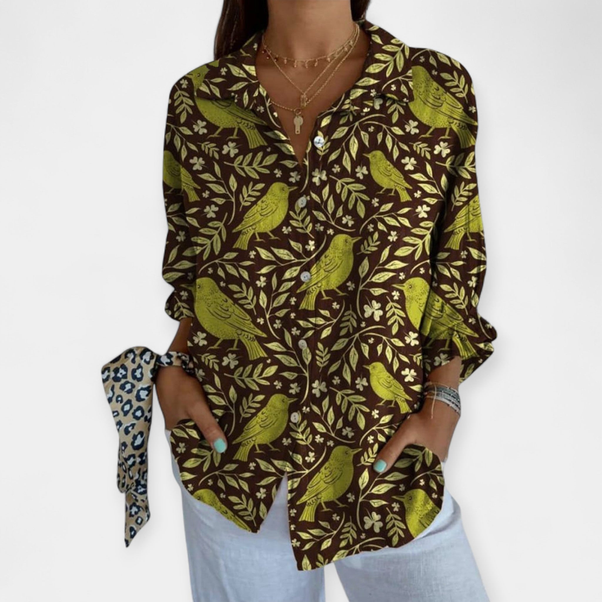 Creative Linen Shirt with Comfortable Fit