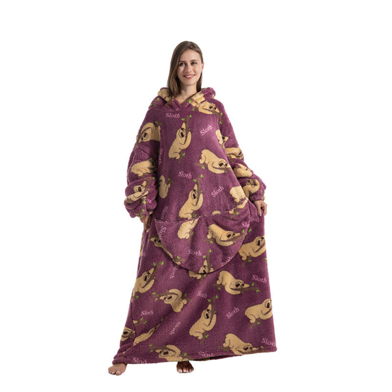 HugWear™ | Lazy Sloth Oversized Hoodie Blanket