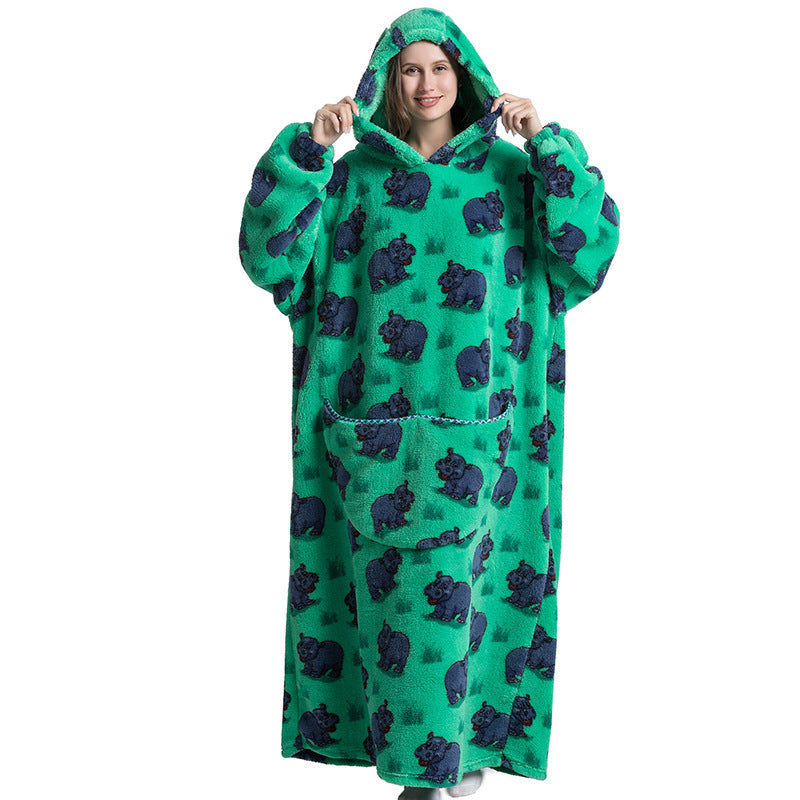 HugWear™ | Hippo Haven Oversized Hoodie Blanket