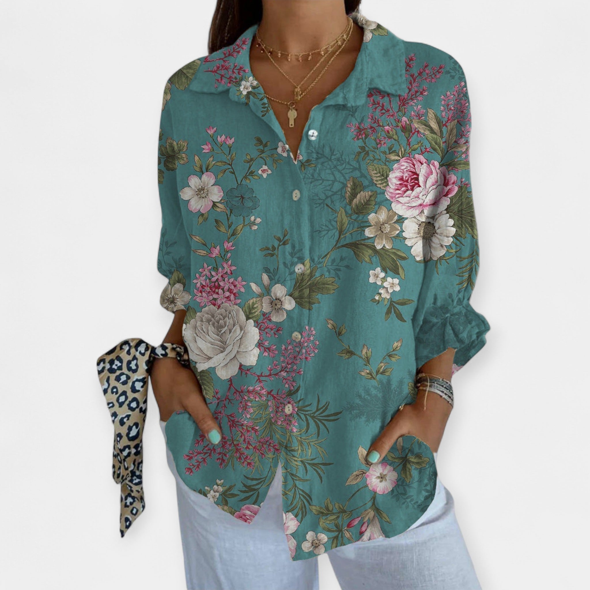 Creative Linen Shirt with Comfortable Fit