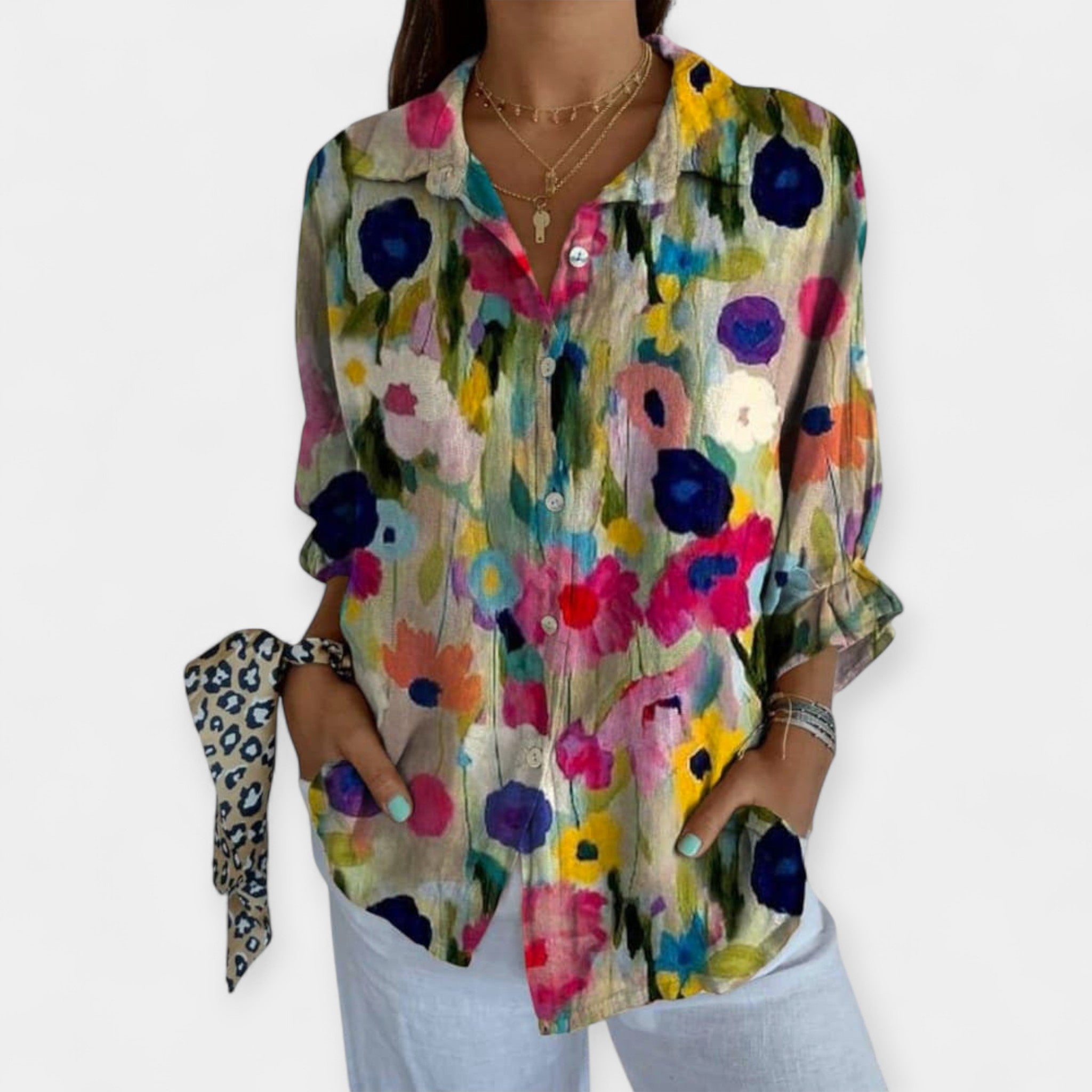 Creative Linen Shirt with Comfortable Fit
