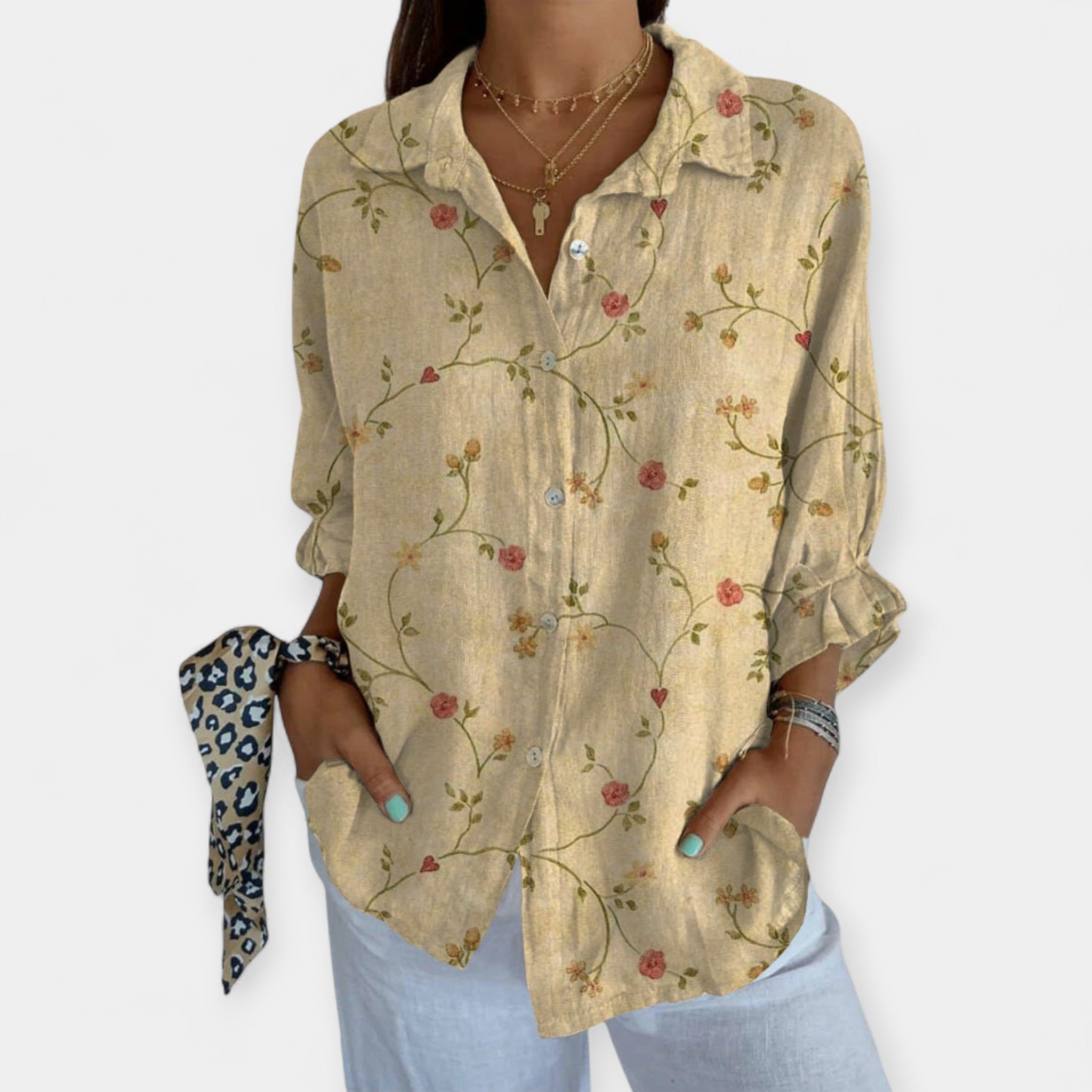 Creative Linen Shirt with Comfortable Fit